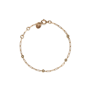 14K Gold Filled Handmade 2.0mm x 5.5mmx180mm plateCablechain with 4X3mm Roundball (Anklet) Bracelet[Firenze Jewelry] 피렌체주얼리